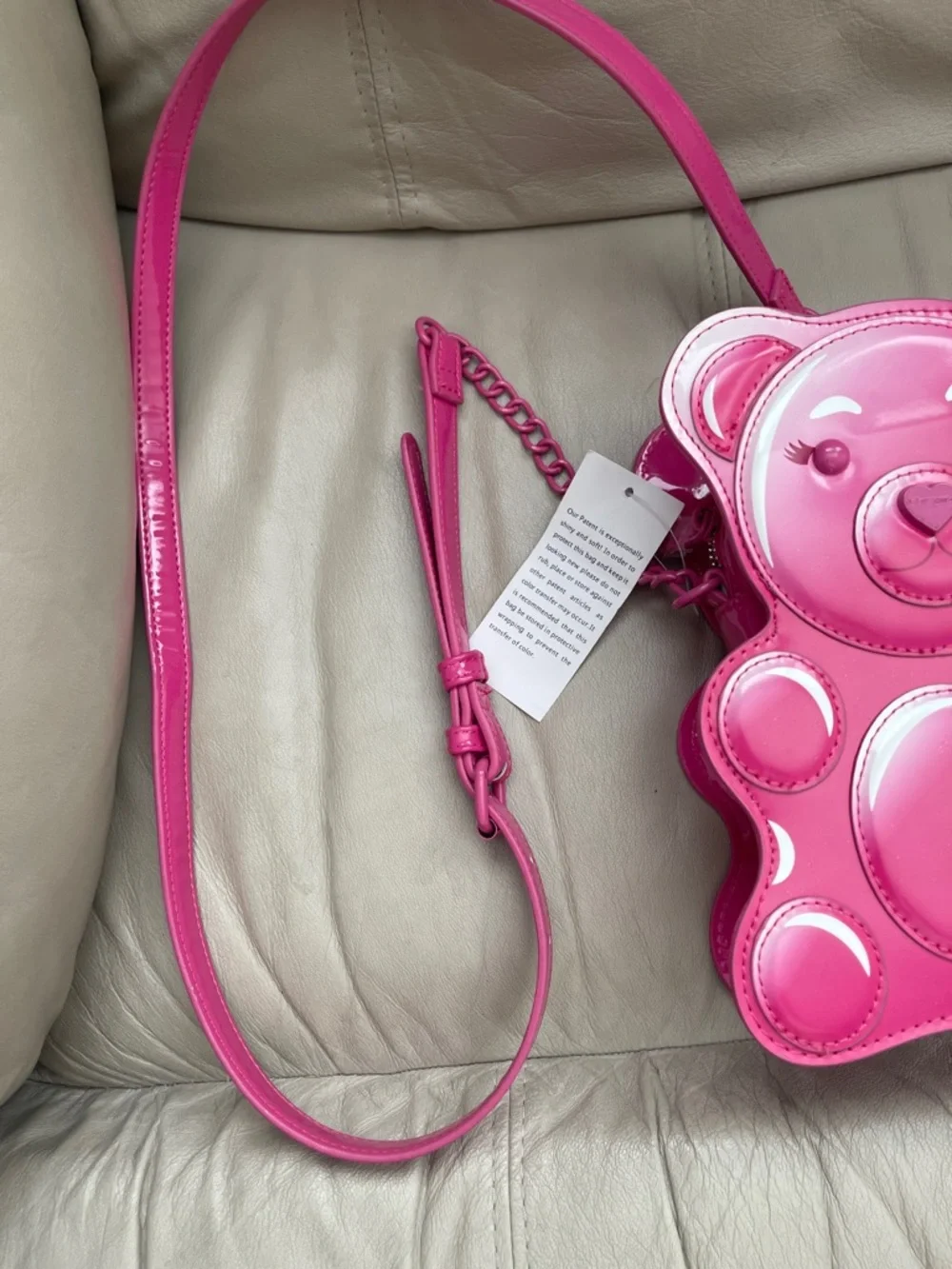 Betsey Johnson Teddy Gummy Bear OX Candy Crossbody Bag Pink - Picture 5 of 9